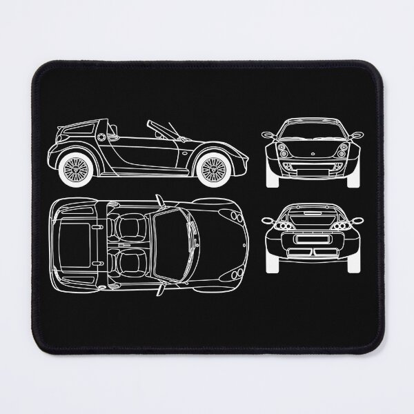 Item preview, Smart Roadster Drawing White Lines designed and sold by Smart-Racer.