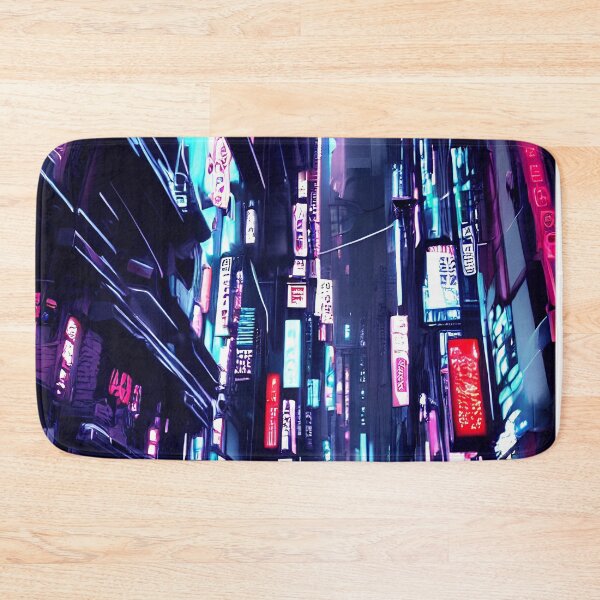 Item preview, Cyber futuristic city view neon lights in beautiful night 3 designed and sold by vishalraifx.
