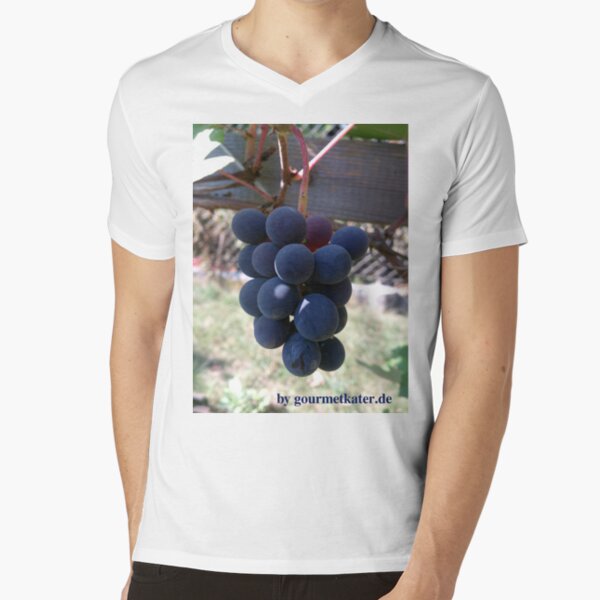 Weintraube Blauer Bernburger T-Shirt mit V-Ausschnitt