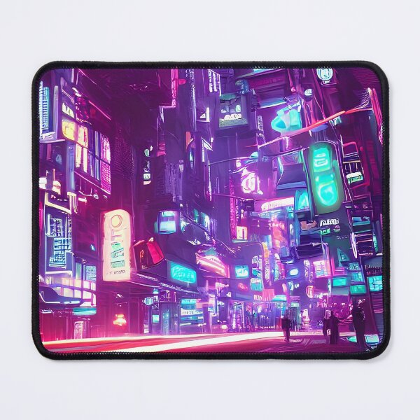 Item preview, Cyber futuristic city view neon lights in beautiful night 4 designed and sold by vishalraifx.