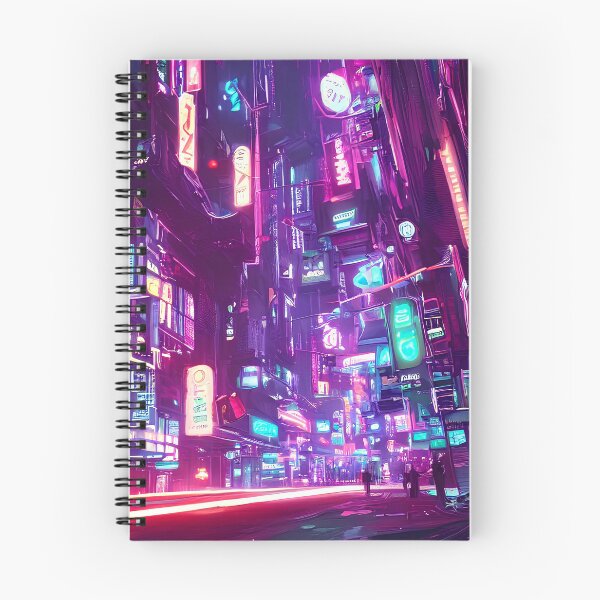 Item preview, Cyber futuristic city view neon lights in beautiful night 4 designed and sold by vishalraifx.