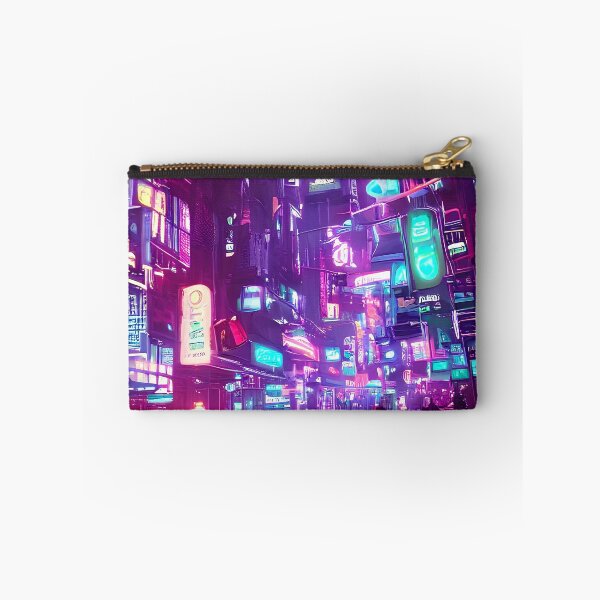 Item preview, Cyber futuristic city view neon lights in beautiful night 4 designed and sold by vishalraifx.