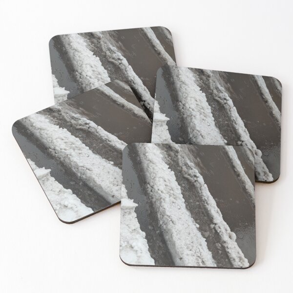 Item preview, Car tracks in snow mirror the rainy sky above designed and sold by tshuki.