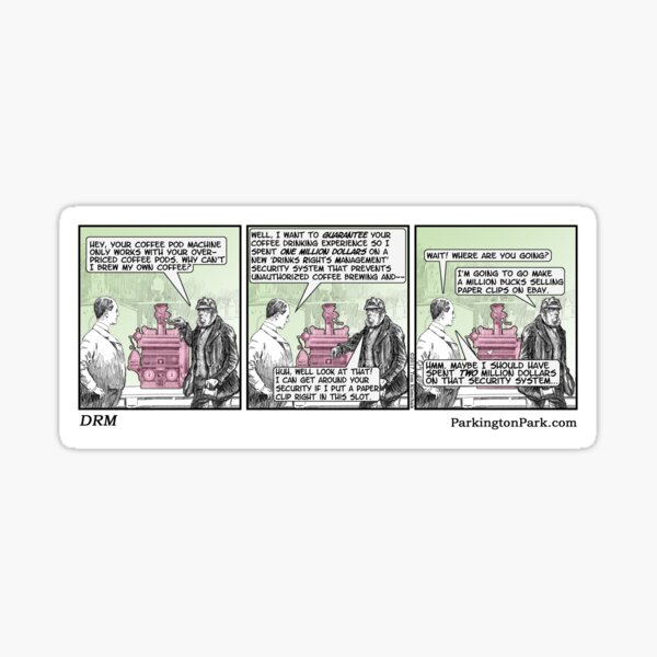 DRM Comic Sticker