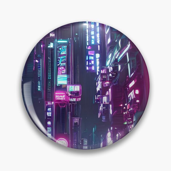Item preview, Cyber futuristic city view neon lights in beautiful night 5 designed and sold by vishalraifx.