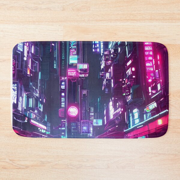 Item preview, Cyber futuristic city view neon lights in beautiful night 5 designed and sold by vishalraifx.