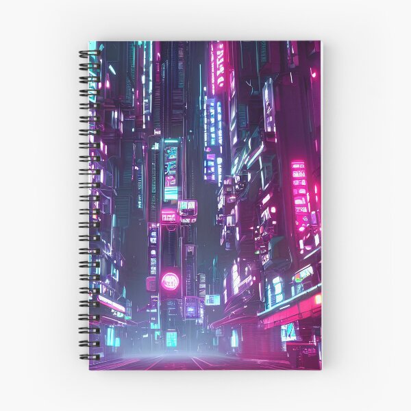 Item preview, Cyber futuristic city view neon lights in beautiful night 5 designed and sold by vishalraifx.