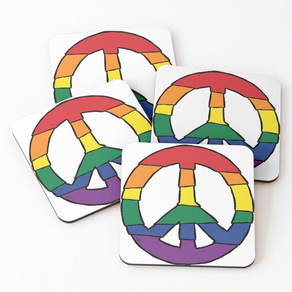 Item preview, peace (pride 6 color scheme) designed and sold by baldartist80.