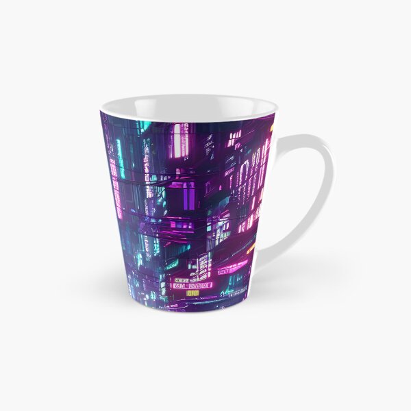 Item preview, Cyber futuristic city view neon lights in beautiful night 6 designed and sold by vishalraifx.