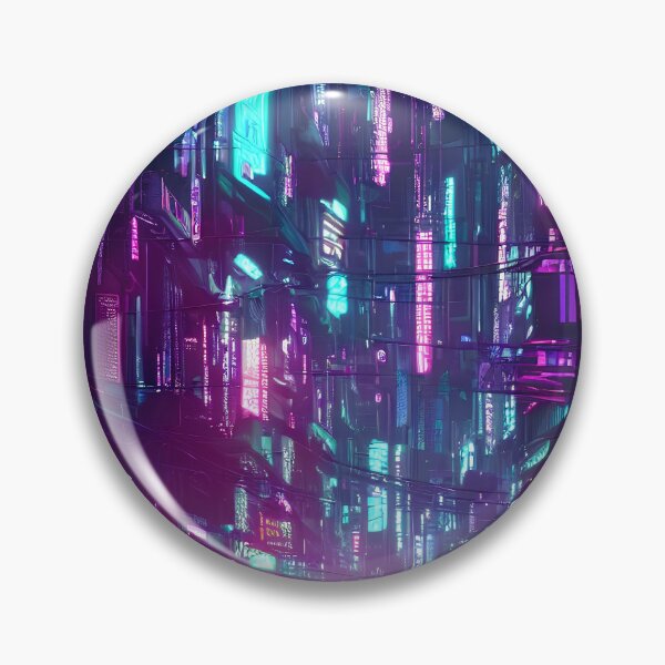 Item preview, Cyber futuristic city view neon lights in beautiful night 6 designed and sold by vishalraifx.