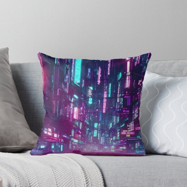 Item preview, Cyber futuristic city view neon lights in beautiful night 6 designed and sold by vishalraifx.