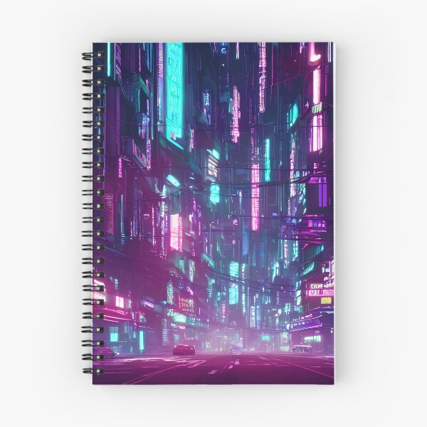 Item preview, Cyber futuristic city view neon lights in beautiful night 6 designed and sold by vishalraifx.
