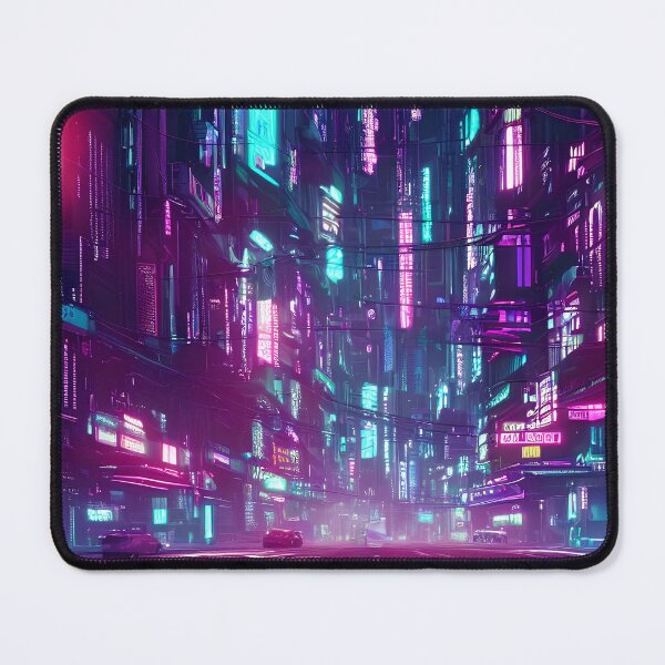 Item preview, Cyber futuristic city view neon lights in beautiful night 6 designed and sold by vishalraifx.