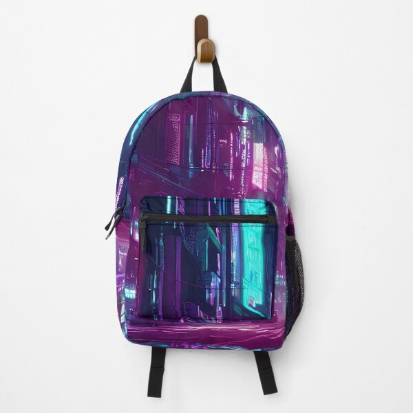 Item preview, Cyber futuristic city view neon lights in beautiful night 6 designed and sold by vishalraifx.