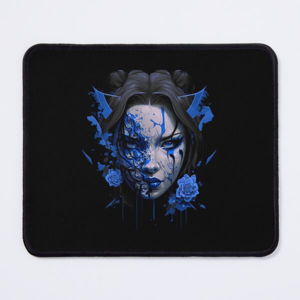 Item preview, Hannya girl Sticker blue designed and sold by 2rose.