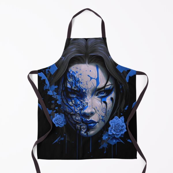 Item preview, Hannya girl Sticker blue designed and sold by 2rose.