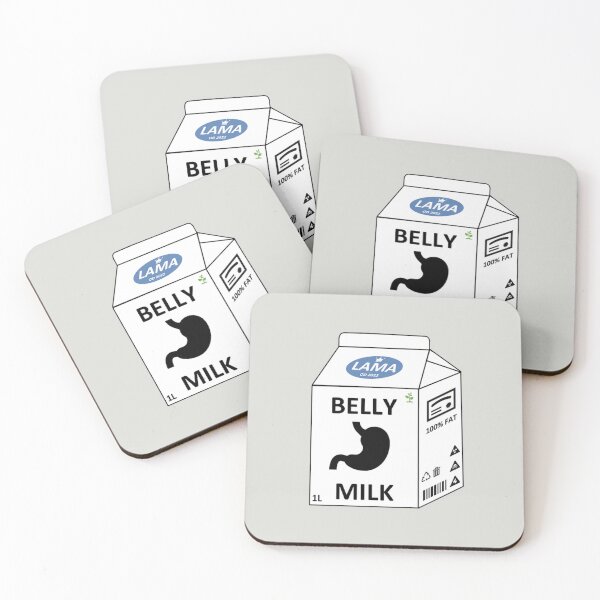 Item preview, Belly milk, Žaludeční mléko (cool grey) designed and sold by sarabboo.
