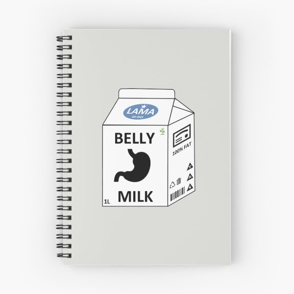 Item preview, Belly milk, Žaludeční mléko (cool grey) designed and sold by sarabboo.