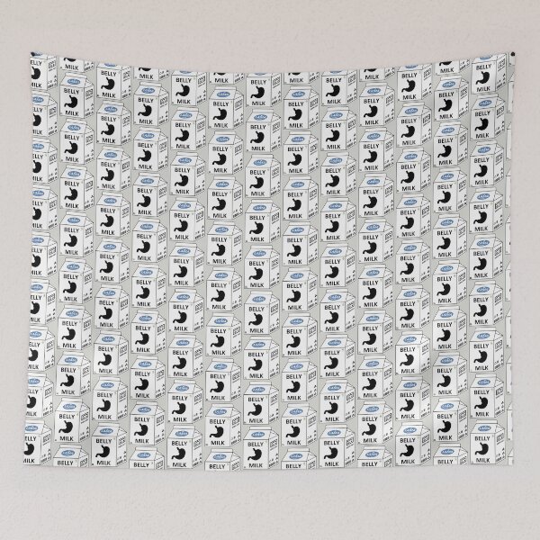 Item preview, Belly milk, Žaludeční mléko (cool grey) designed and sold by sarabboo.