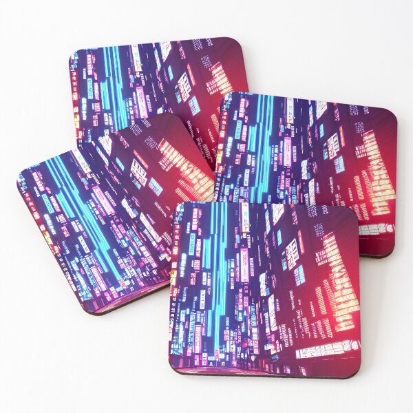 Item preview, Cyber futuristic city view neon lights in beautiful night 7 designed and sold by vishalraifx.
