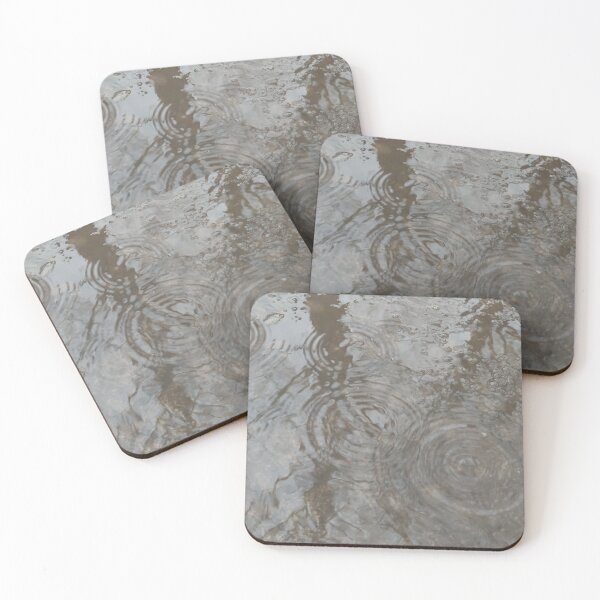 Item preview, Winterly rain puddle with snow and ice designed and sold by tshuki.