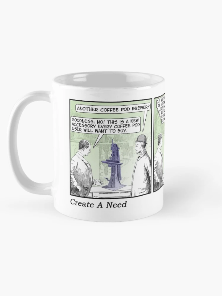 Thumbnail 5 of 6, Coffee Mug, Create A Need Comic designed and sold by SteamBitDesign.