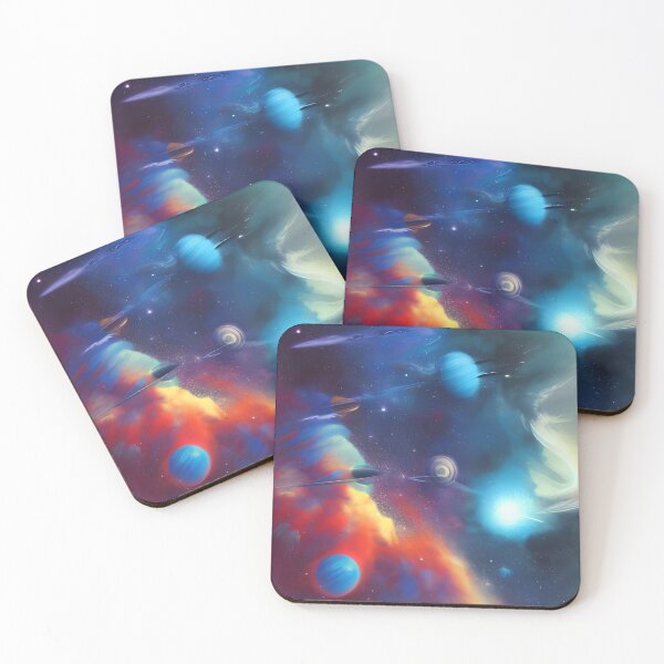 Item preview, beautiful planets and galaxy art, nebula colors designed and sold by vishalraifx.