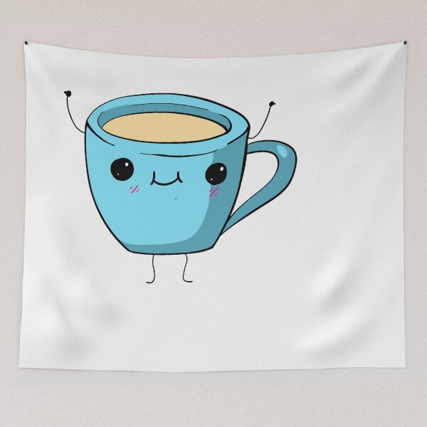 Aperçu de l'œuvre Tasse à thé kawaii créée et vendue par RobbMcC.