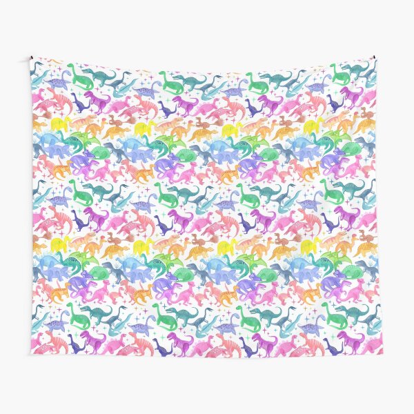Roarsome Rainbow Dinosaur Alphabet Tapestry