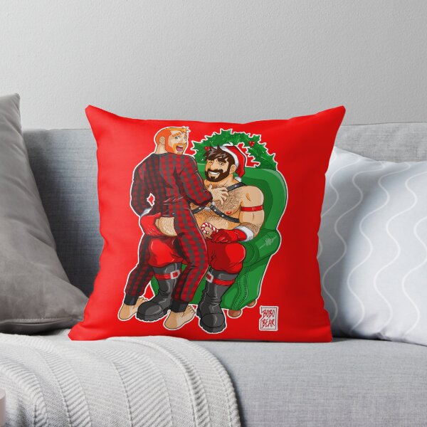 ADAM LIKES BUM FLAPS AT XMAS Throw Pillow