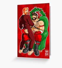 ADAM LIKES BUM FLAPS AT XMAS Greeting Card