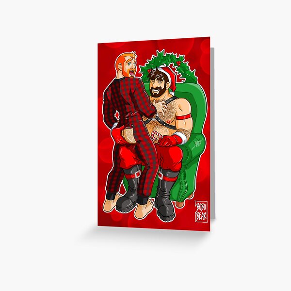 ADAM LIKES BUM FLAPS AT XMAS Greeting Card