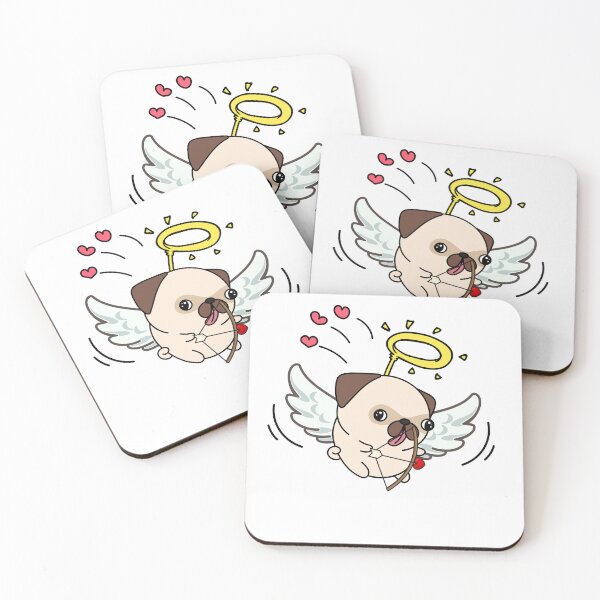 Item preview, Cupid Pug shooting a love arrow on valentine's day designed and sold by Pet Station.