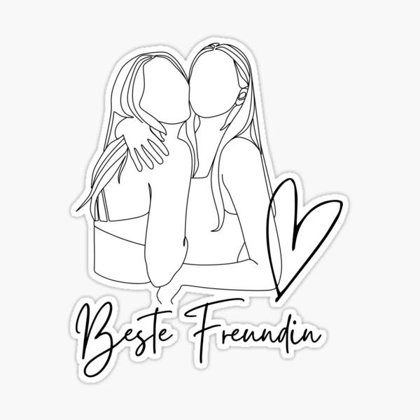 Best Friends Drawing | BFF Drawing Easy | Friendship Day Special Drawing | Best  Friends Drawing - YouTube