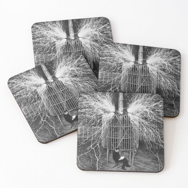 Item preview, Nikolai Tesla takes notes designed and sold by Signs for Dark Times.