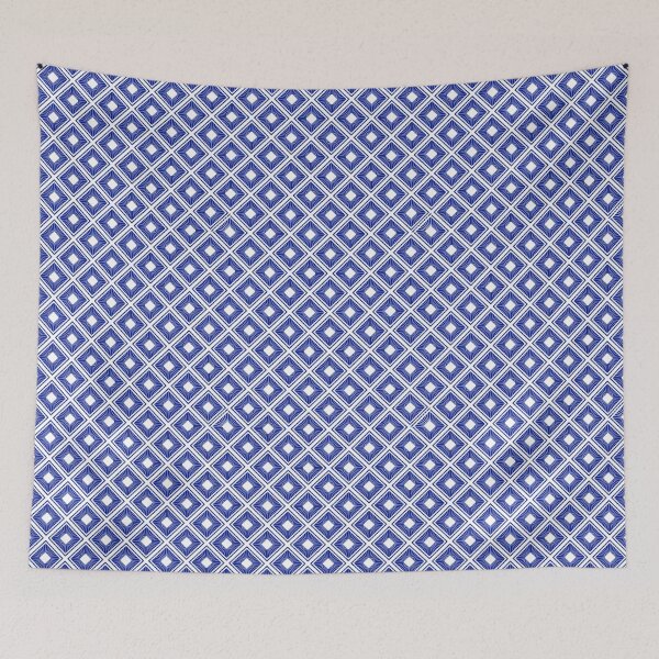 Item preview, Navy Blue Squares with White Lines designed and sold by Sheldon Stewart.
