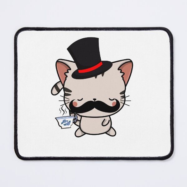Item preview, Sophisticated Tabby Cat Wearing Top Hat and drinking tea designed and sold by Pet Station.