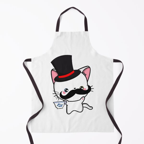 Item preview, Sophisticated White Cat Wearing Top Hat and drinking tea designed and sold by Pet Station.