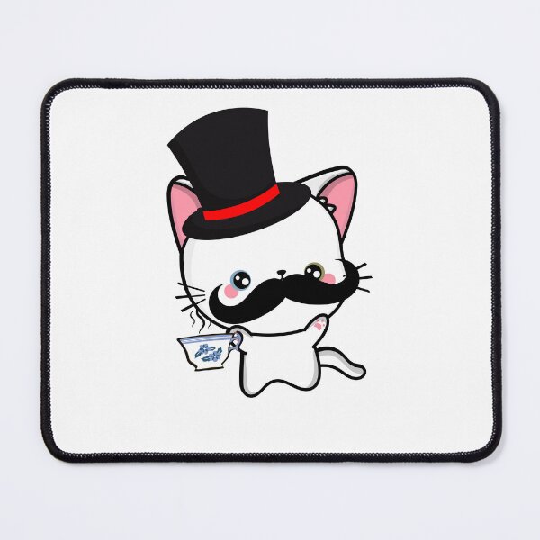 Item preview, Sophisticated White Cat Wearing Top Hat and drinking tea designed and sold by Pet Station.