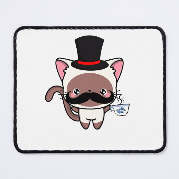 Item preview, Sophisticated White Cat Wearing Top Hat and drinking tea designed and sold by Pet Station.