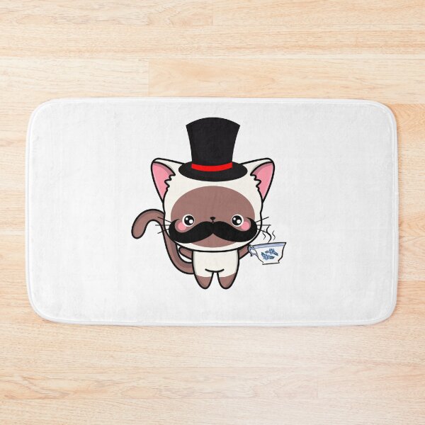 Item preview, Sophisticated White Cat Wearing Top Hat and drinking tea designed and sold by Pet Station.