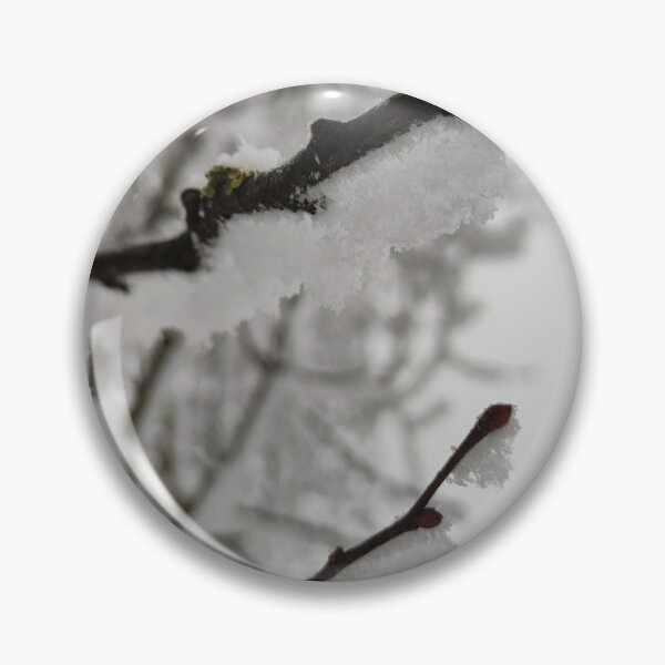 Item preview, Snow covered branch on pale sky designed and sold by tshuki.
