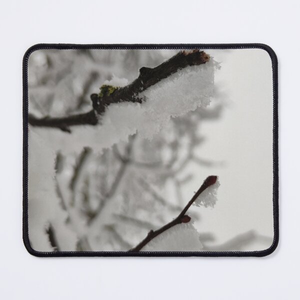 Item preview, Snow covered branch on pale sky designed and sold by tshuki.