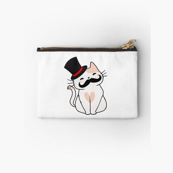 Item preview, Sophisticated White Cat Wearing Top Hat and fake moustache designed and sold by Pet Station.
