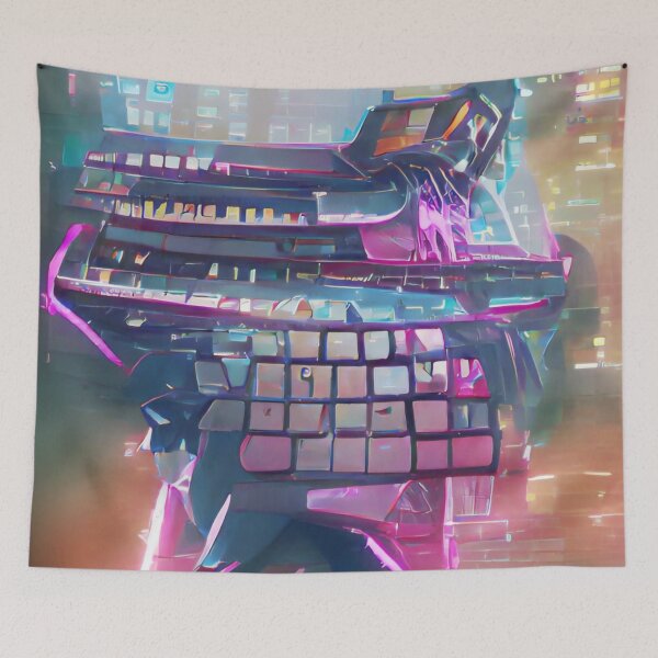 Item preview, Cyberpunk Keyboard Swag designed and sold by JoanNinjaHen.