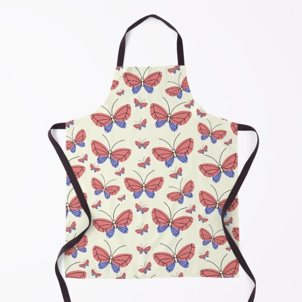 Item preview, Modern Aesthetic Colorful Butterfly Pattern Design In The Shades of Maroon Red & Blue On A Pastel Background  designed and sold by Kodexstore.