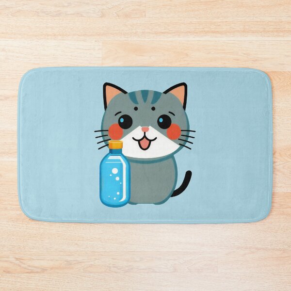 Item preview, Water Bottle Kitty | Water Flask Cat | Kawaii Chibi Anime Cats | Hydro Cats 005 designed and sold by Catcosm.