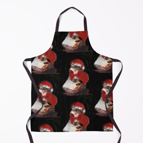 Item preview, Tiger Cat Christmas Santa Noel Maureen Girard designed and sold by Maureen Girard.