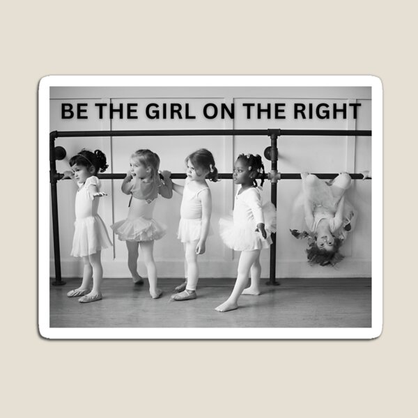 Item preview, Be the girl on the right female empowerment vintage funny black and white photograph designed and sold by Jéanpaul  Ferro.