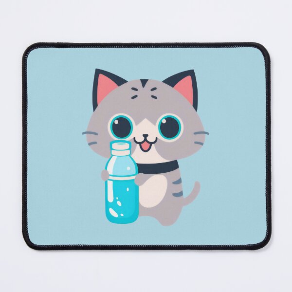 Item preview, Water Bottle Kitty | Water Flask Cat | Kawaii Chibi Anime Cats | Hydro Cats 006 designed and sold by Catcosm.